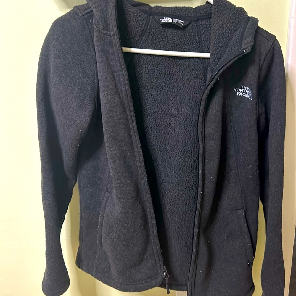 North face zip up hooded fleece